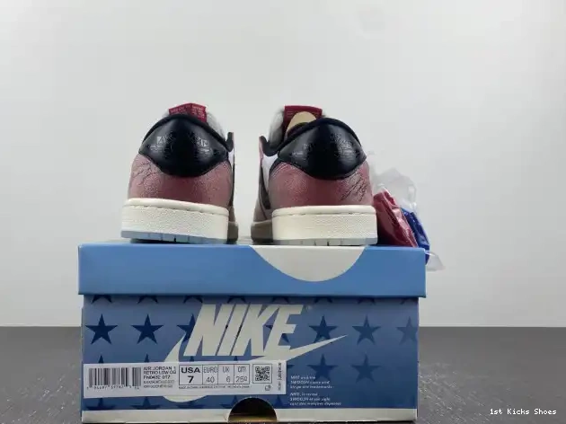 1st Kicks Shoes BLACK' JORDAN LOW 1 OG AIR X 'RED TROPHY FN0432-017 ROOM 0603